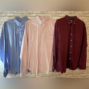 Lot of 3 J. Crew Oxford Longsleeve Shirts XL